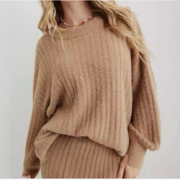 Aerie Cozy Super Soft Crew Neck Oversized Sweater - Picture 1 of 7